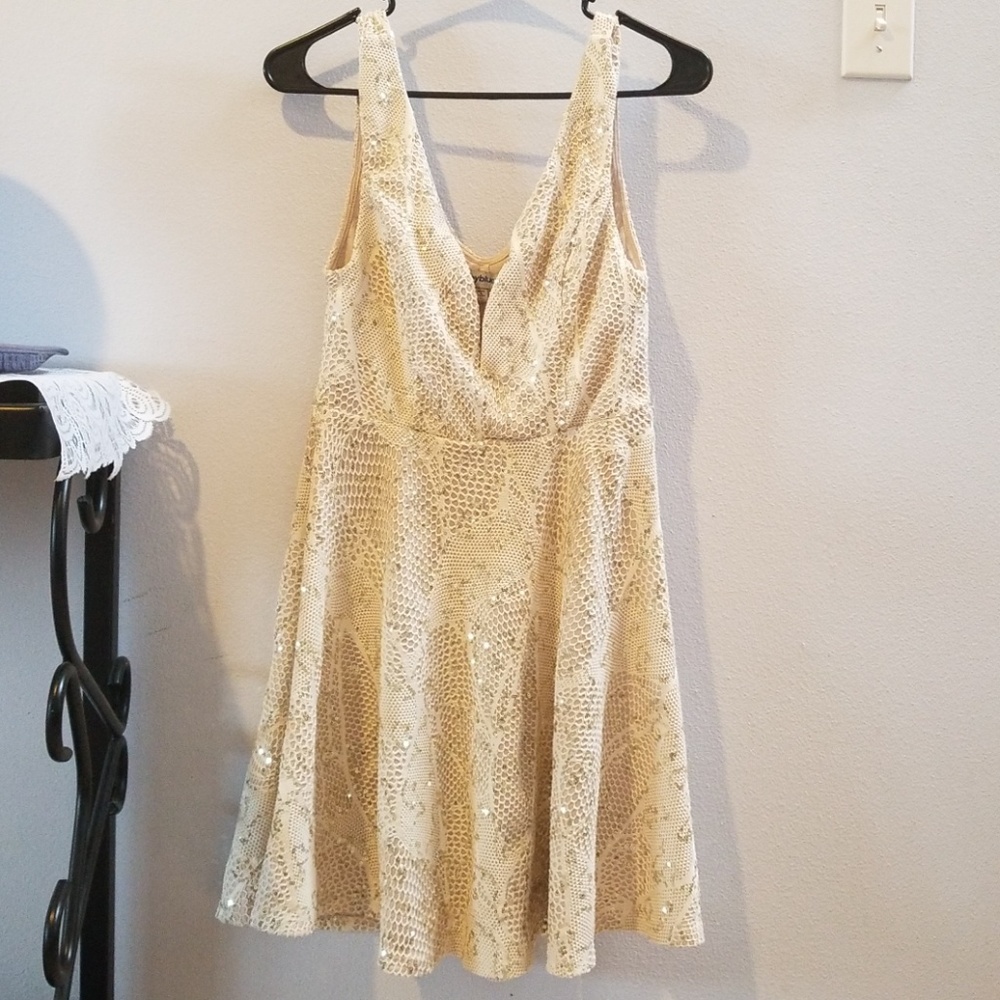 Cream sparkle dress